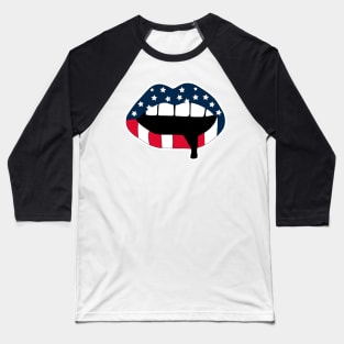 USA Lips Baseball T-Shirt